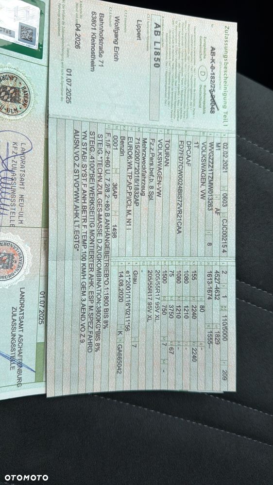 Volkswagen Touran 1.5 TSI ACT OPF DSG Trendline - 40