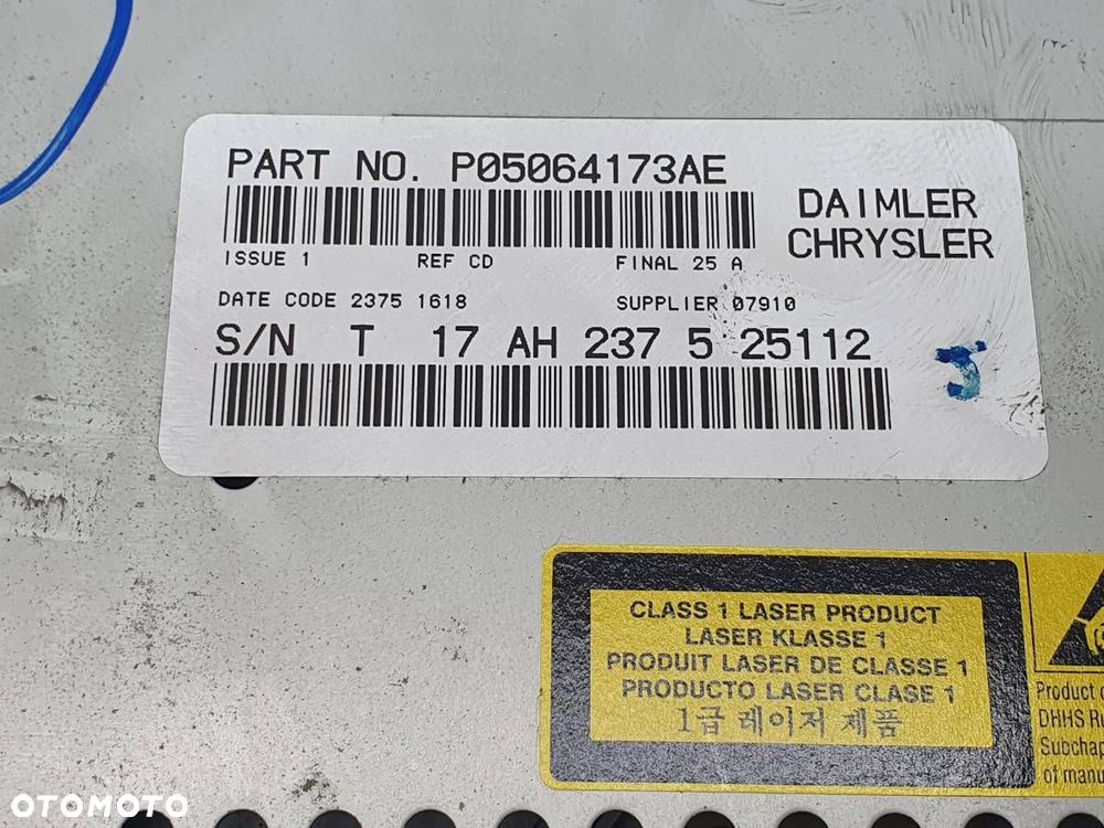 RADIO ODTWARZACZ CD CHRYSLER PT CRUISER LIFT EUROPA P05064173AE - 5