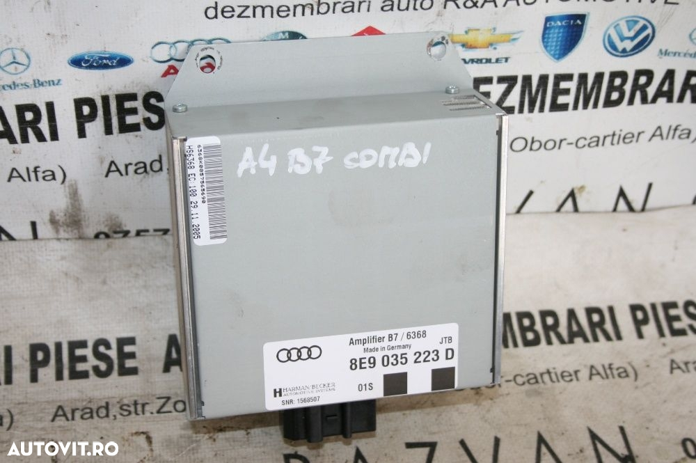 Amplificator Audio Audi A4 B7 An 2004-2008 Livram Oriunde - 2