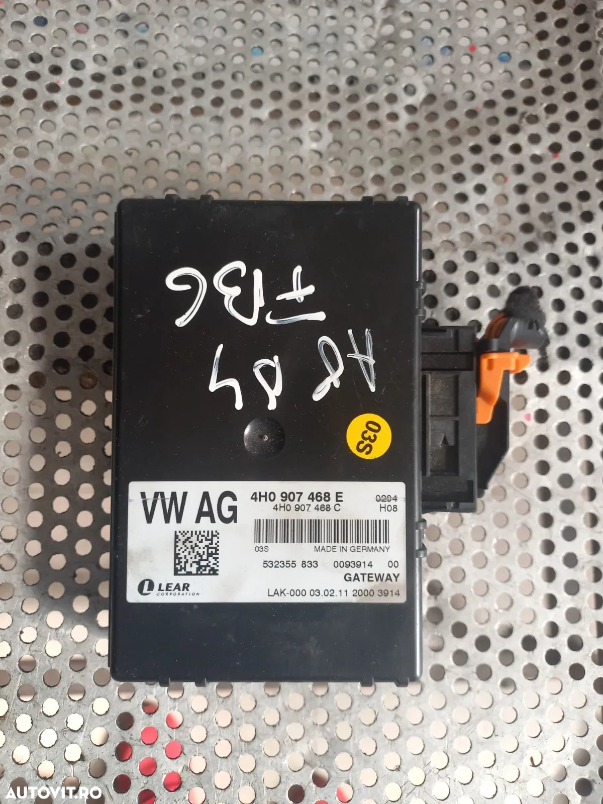 Modul Can Gateway Audi A8 4H D4 An 2010-2011-2012-2013-2014-2015-2016-2017 Cod 4H0907468E Dezmembrez Audi A8 4H D4 Volan Stanga 3.0 Tdi Quattro Motor CDT Cutie MXU - Dezmembrari Arad - 6