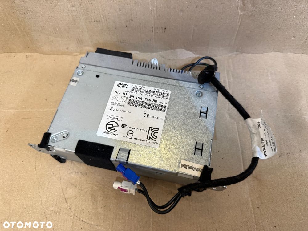 Nawigacja radio Citroen C4 Cactus  9810475880 wiązka instalacja anteny 9803453780