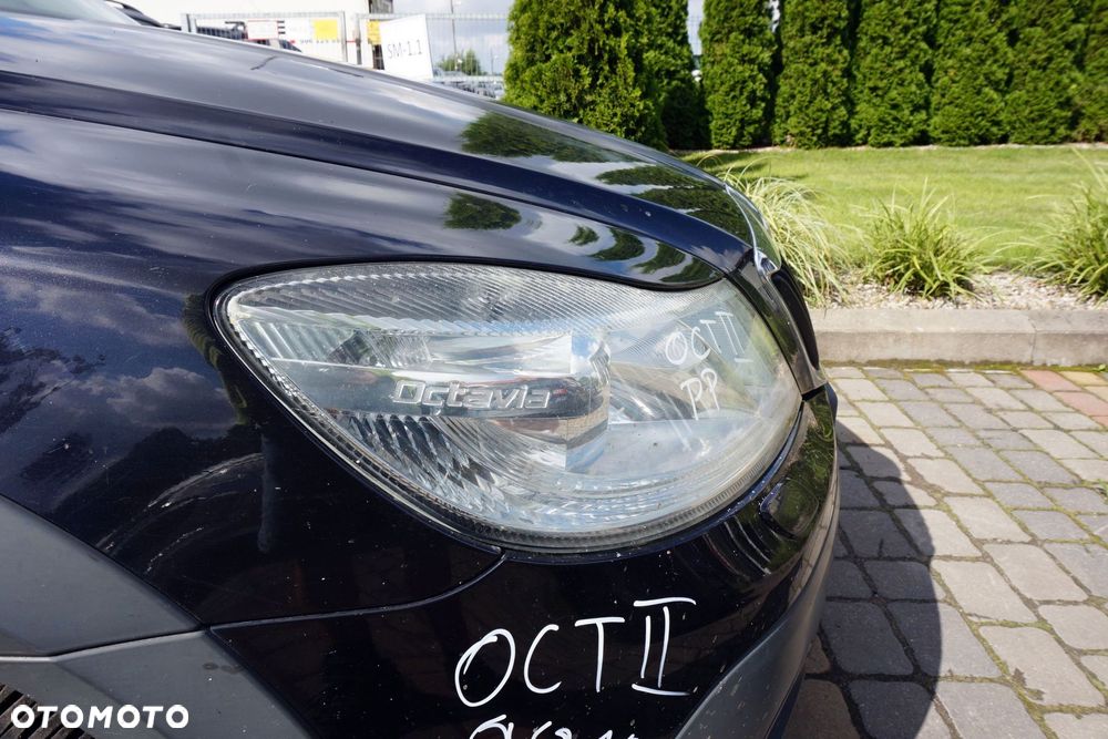 MASKA ZDERZAK BŁOTNIKI LAMPY OCTAVIA II 1Z5 LIFT 9910 SCOUT XENON UK SKODA 2008-2013 CZARNY PRZÓD KOMPLETNY - 24