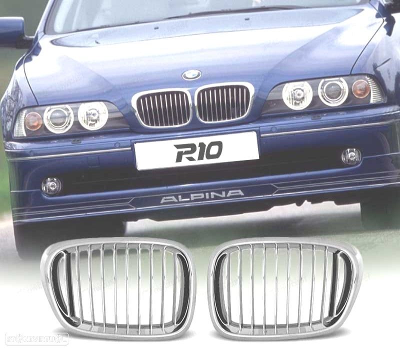GRELHAS FRONTAIS BMW E39 95-03 CROMADAS - 1