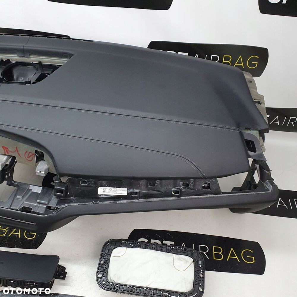 BMW X5 G05 X7 G07 DESKA ROZDZIELCZA SKÓRA SZARA NITKA KONSOLA KOKPIT PULPIT PODUSZKI AIRBAG AIR BAG PASY KIT SET - 4