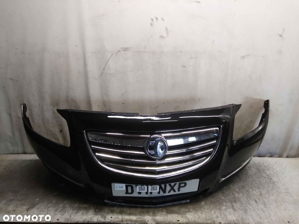 ! ZDERZAK PRZÓD PRZEDNI OPEL INSIGNIA A I 1 Z22C CZARNY HALOGENY - 1