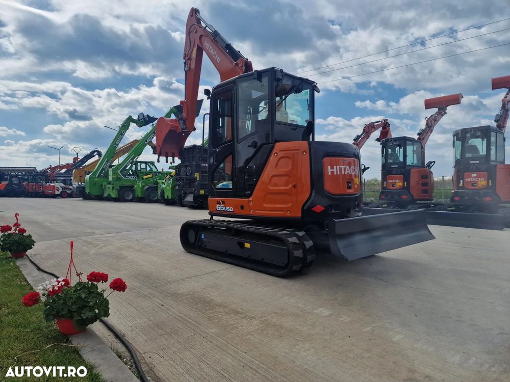 Hitachi ZX65, 6,5tone, 2025, NOU, 66.900 EUR+Tva, PROMOTIE CUPLA RAPIDA+3 CUPE NOI, Aer cond, Inst picon, Ad sapare 4,5m, latime 2m, inaltime 2,55m, posibilitate leasing 5 ani, SUPER PRET 66.900 EUR+Tva - 2