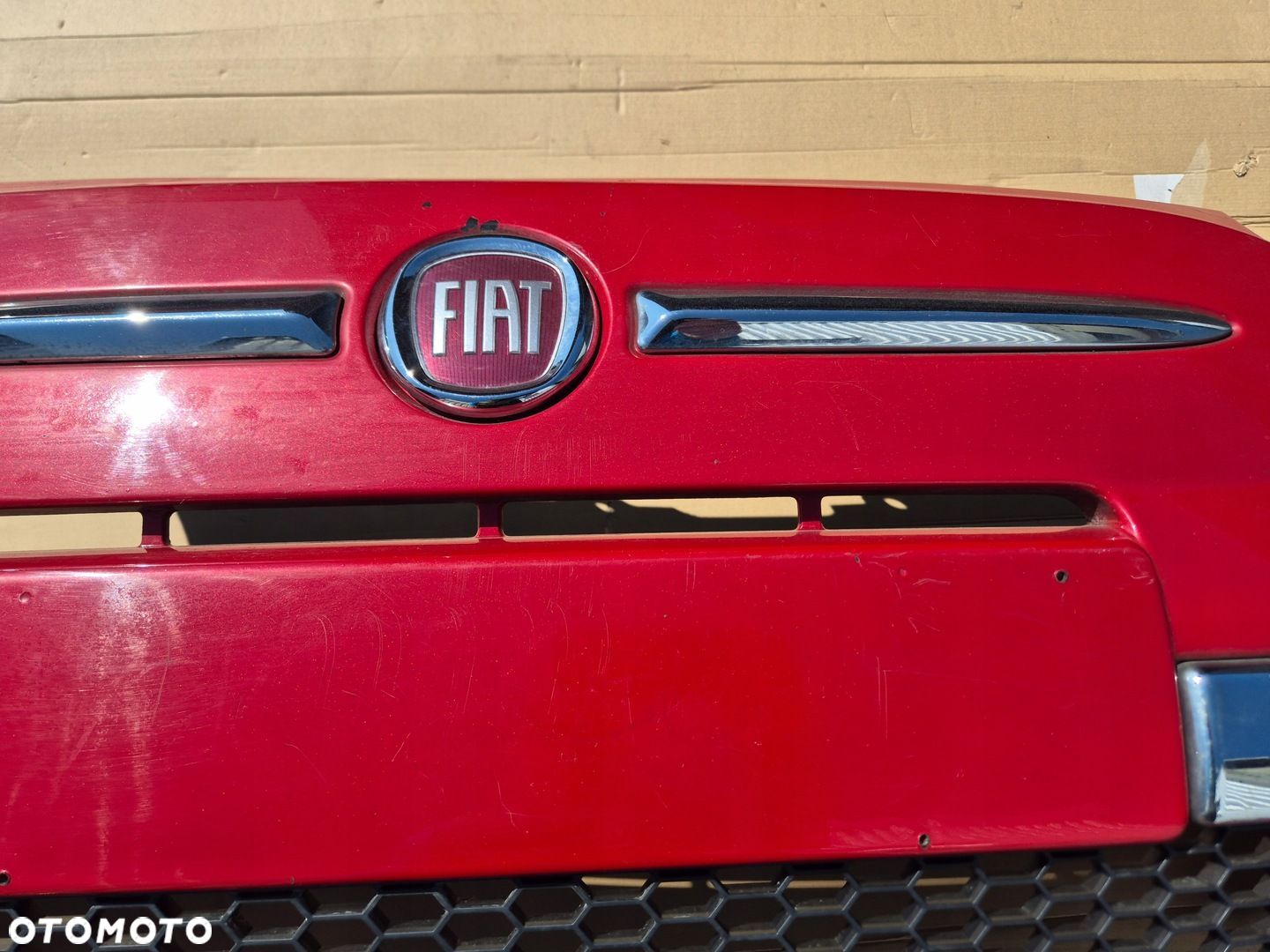 Fiat 500 przedni zderzak. 2007-15.Kompletny.Chrom - 5