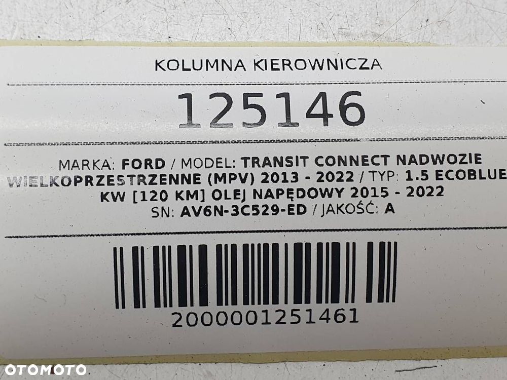 KOLUMNA KIEROWNICZA FORD TRANSIT CONNECT MK2 EU AV6N-3C529-ED - 6