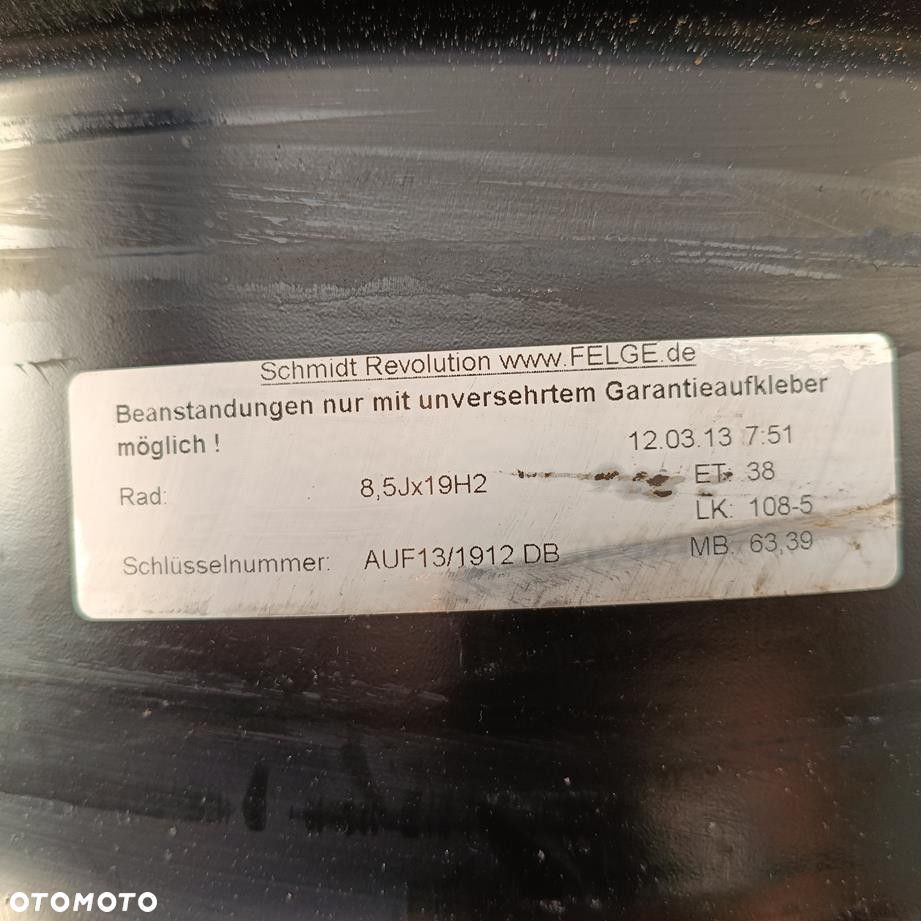 Alufelgi 5x108 19 Schmidt Ford Volvo parapet chrom (F9013) - 7