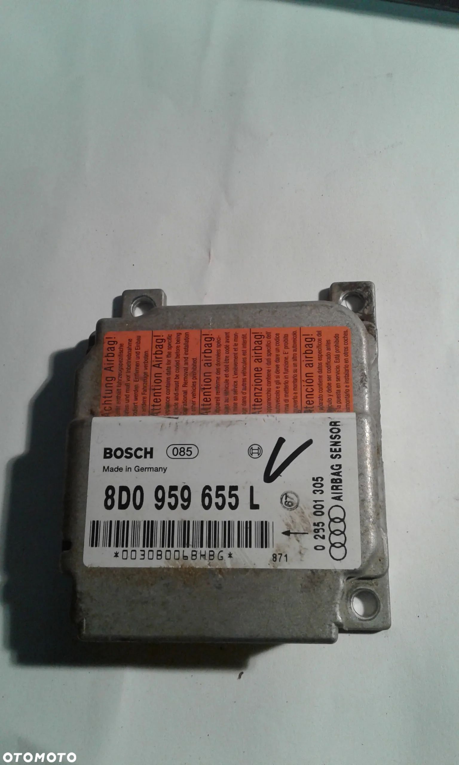 MODUŁ SENSOR AIR BAG AUDI A4 B5 8D0959655L - 1