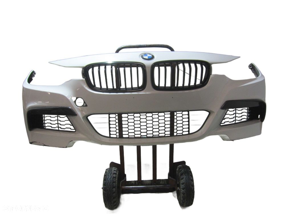 BMW 3 F30 ZDERZAK PRZEDNI PRZÓD M-PAKIET BIAŁY A300 ALPINWEISS 51118067951 - 1