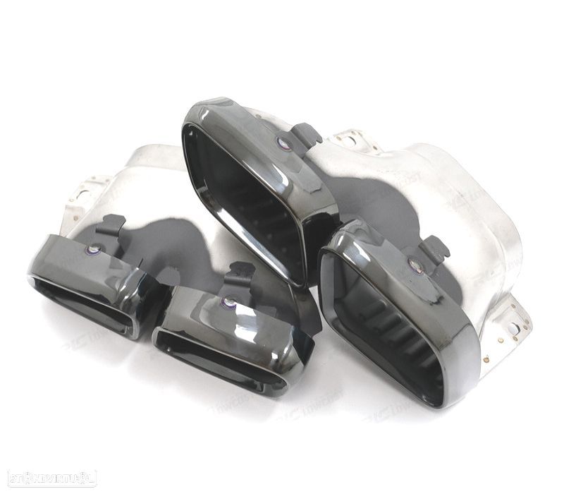 PONTEIRAS DE ESCAPE MERCEDES GLC W253 X253 C253 15-22 LOOK GLC63 PRETAS - 2