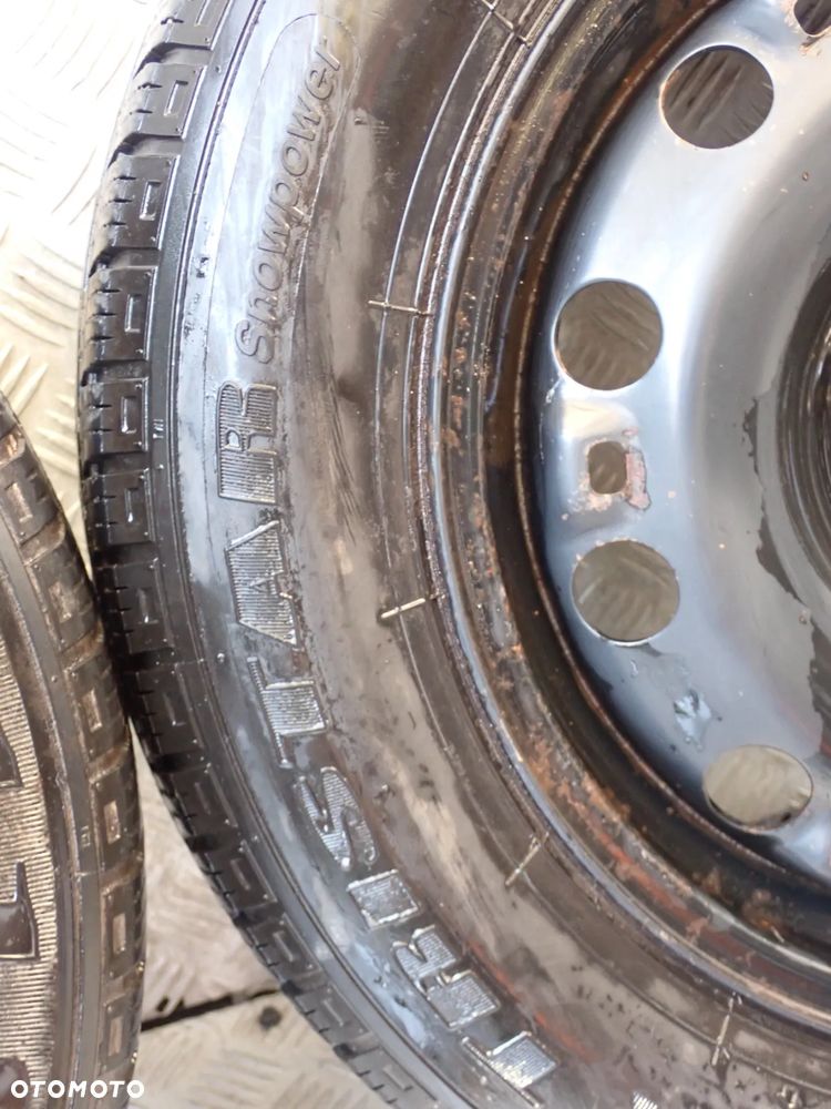 KOŁA FELGI STALOWE SKODA Z KOŁPAKAMI 6JX15  ET 38  5X100  6R0601027R/AE  Z OPONAMI  ZIMA TRISTAR  185/65/15 - 10