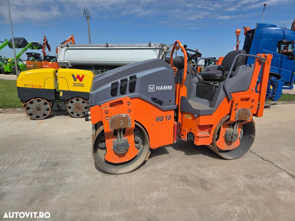 Hamm HAMM HD10, 2021, 477h, 2,5 tone, latime tambur 1m, motor KUBOTA 25CP, produs in Germania, lungime 2,5m, viteza 10km/h, intoarce in 2,5m, CA NOU, posibilitate leasing 4 ani -PROMOTIE 19.900 EUR+Tva - 3