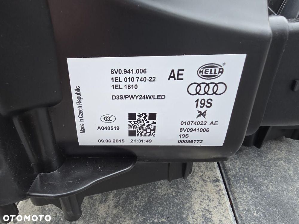AUDI A3 S3 8V0 8V Lampy przód Bi-Xenon Led 8V0941005 8V0941006 - 14