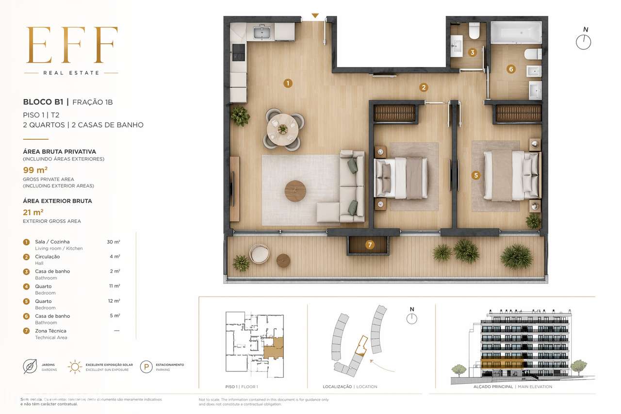 T2 Novo  | ELOU Jardins | 2 Estacionamentos | Próximo do Futuro Metro - Grande imagem: 2/5