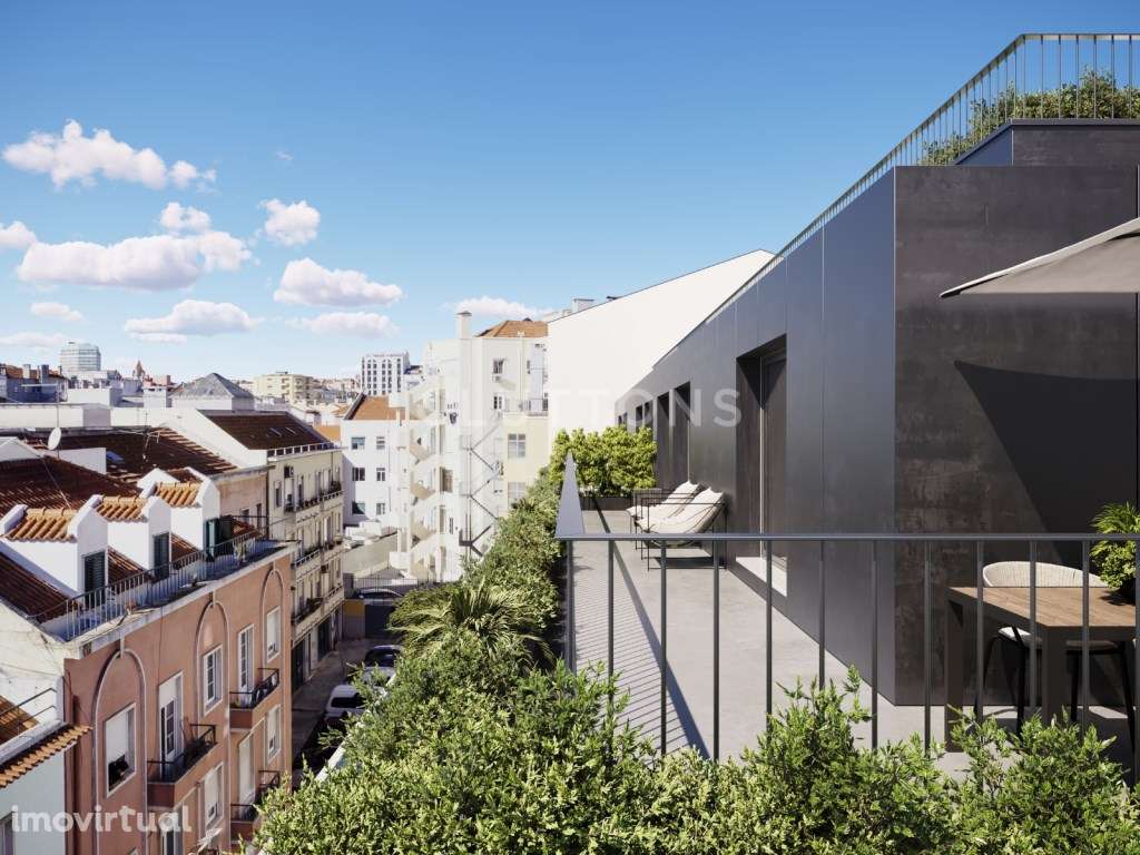 Apartamento T1, terraço e estacionamento, Arroios - Lisboa - Grande imagem: 2/14