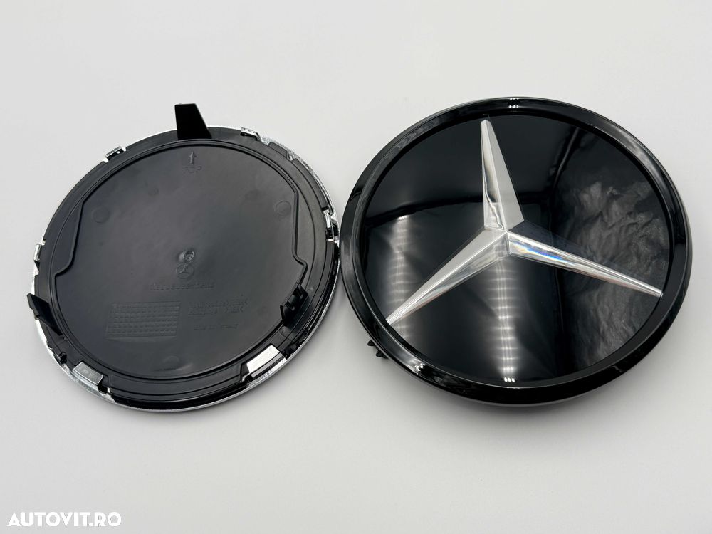Emblema Compatibila Mercedes W204 sticla crom/negru distronic c class - 6