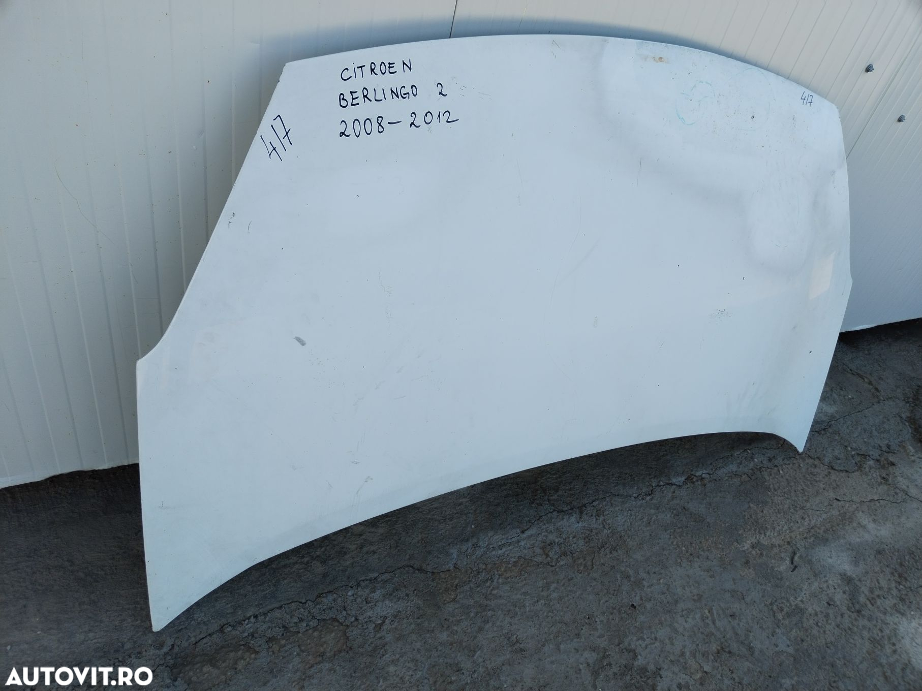 Capota motor Peugeot Partner/ Citroen Berlingo  , 2008, 2009, 2010, 2011, 2012, 2013, 2014, 2015, 2016. - 8