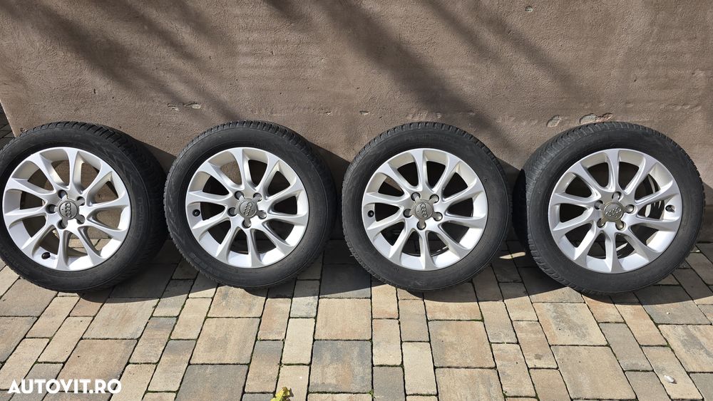 Jante Audi originale cu cauciucuri iarna 205 55 R16 - 1