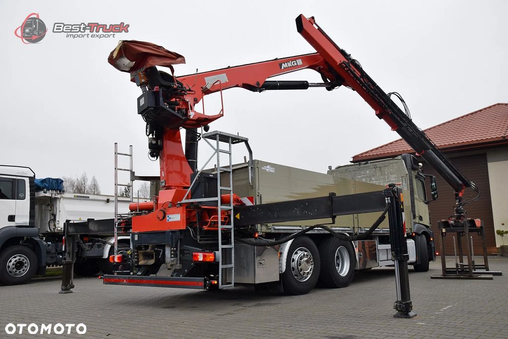 Mercedes-Benz ACTROS 2545 / 6X2 / SKRZYNIOWY 6,5 M / HDS MKG HLK 221 a2V  / STEROWANIE RADIOWE  PILOT / CAŁY NA PODUSZKACH  / OŚ SKRĘTNA / ROTATOR / CHWYTAK / - 14