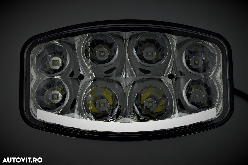 Proiector Full-Led, Pozitie si Faza Lunga Led, 12/24V, Dreptunghiular - Oval, Jumbo - 14