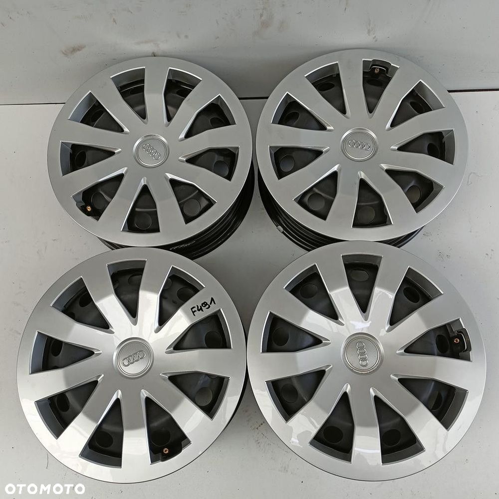 Felgi 5x100 15 Audi A1 + Kołpaki 4szt (F490) - 1