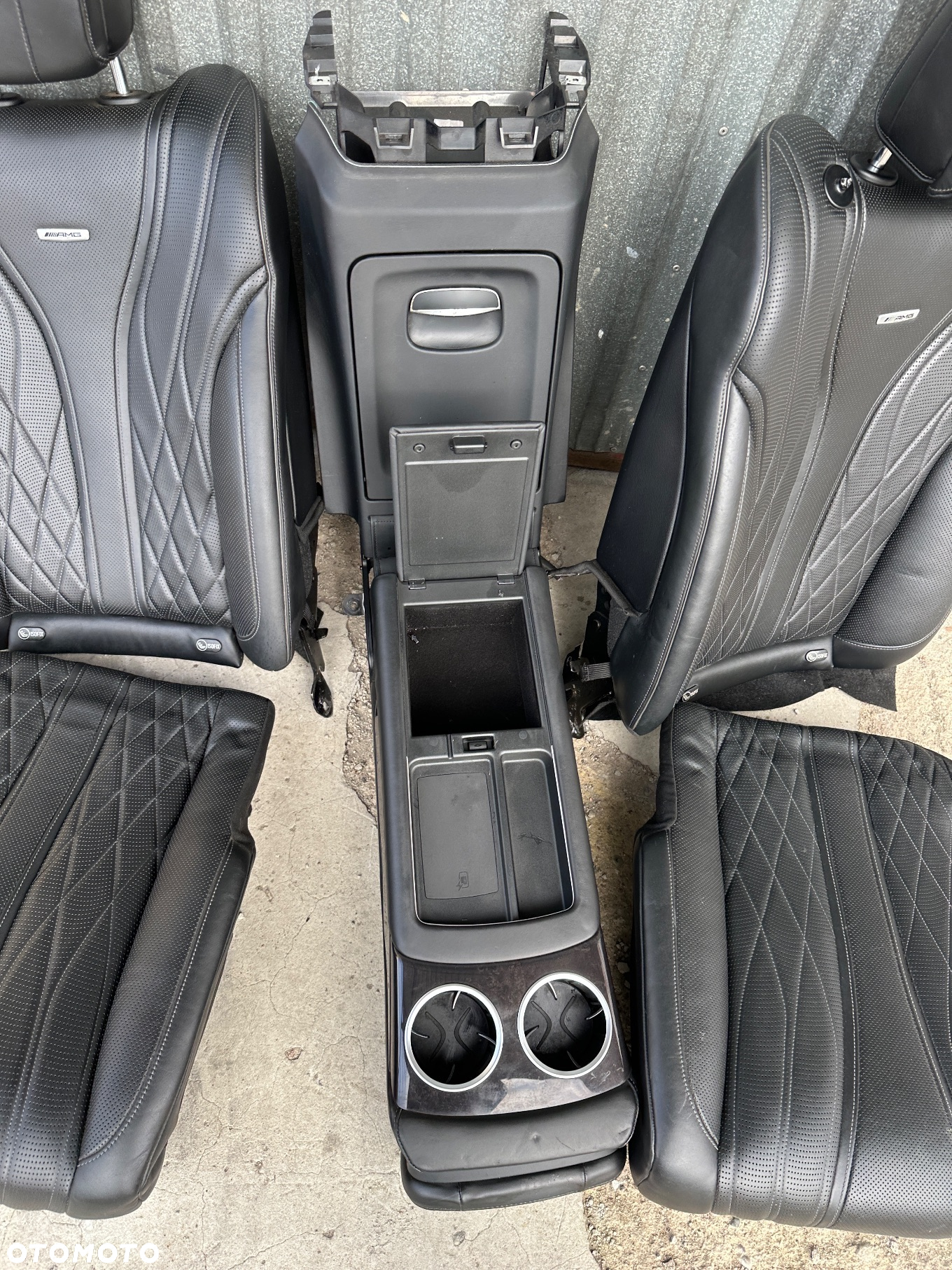 MERCEDES s 222 fotel S63 AMG kanapa tył siedzisko oparcie  czarna skóra grzana wentylowana wózek sanki fotela - 8