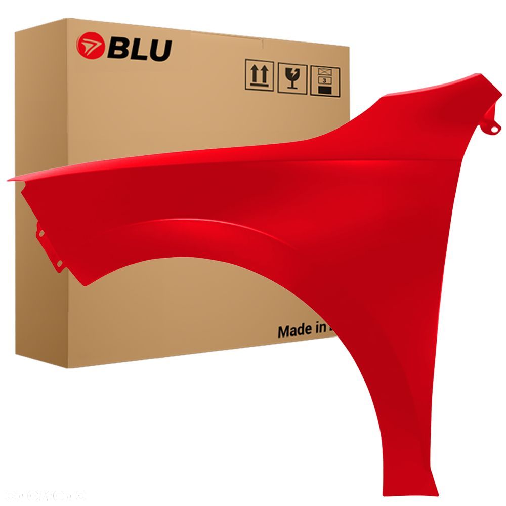 BLU Błotnik SEAT TOLEDO IV 4 LY3D Lewy Czerwony 2012-2019 przód TornadoRot bez otworu na migacz - 1