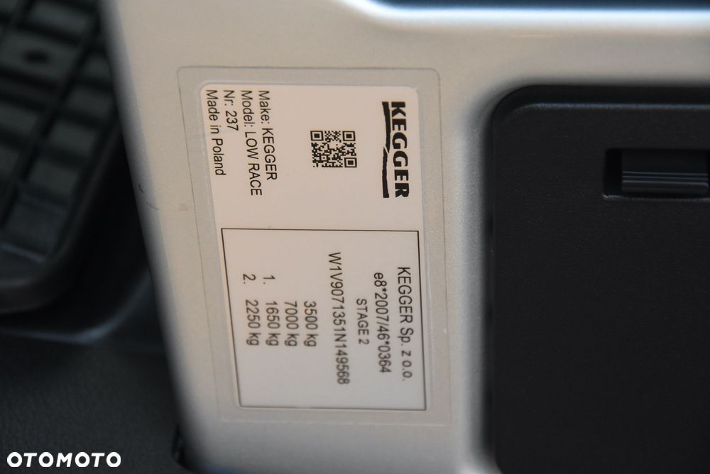 Mercedes-Benz SPRINTER 2022 / ZABUDOWA KEGGER LOW RACE + / AUTOLAWETA / HAK / 3.0 V6 AUTOMAT / DUŻY MBUX / KAMERA COFANIA / SYPIALKA SPOJKAR / PODUSZKI TYŁ / UNIKAT / STAN FABRYCZNIE NOWY - 24