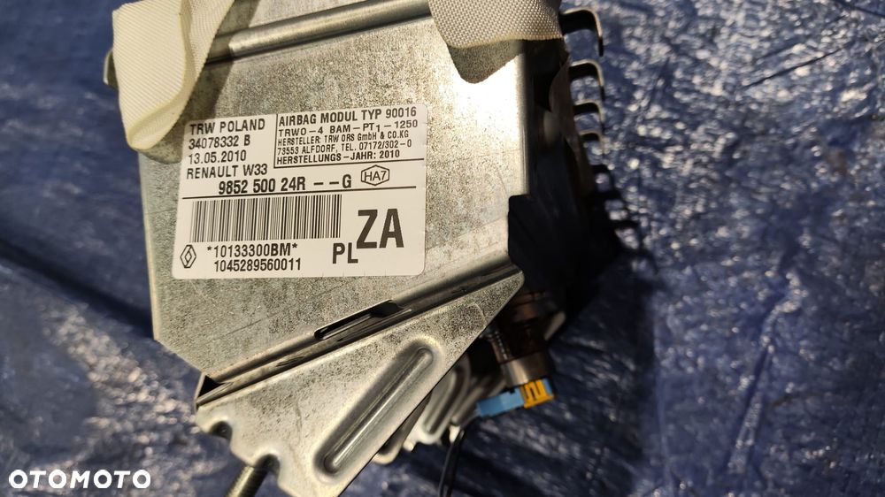 AIRBAG KOMPLET ZESTAW PODUSZKA KIEROWCY PASAŻERA SENSOR PAS BEZPIECZEŃSTWA LEWY PRAWY RENAULT WIND - 6