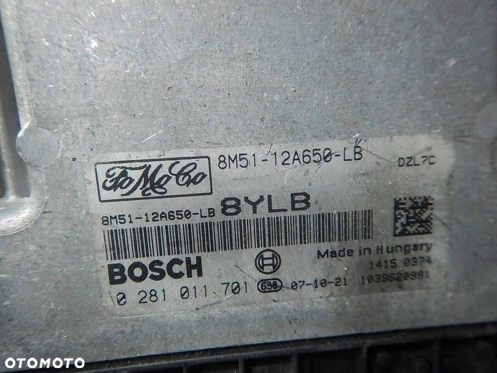 komputer silnika ford focus mk2 1.6 tdci 0281011701 8m51-12a650-lb - 4