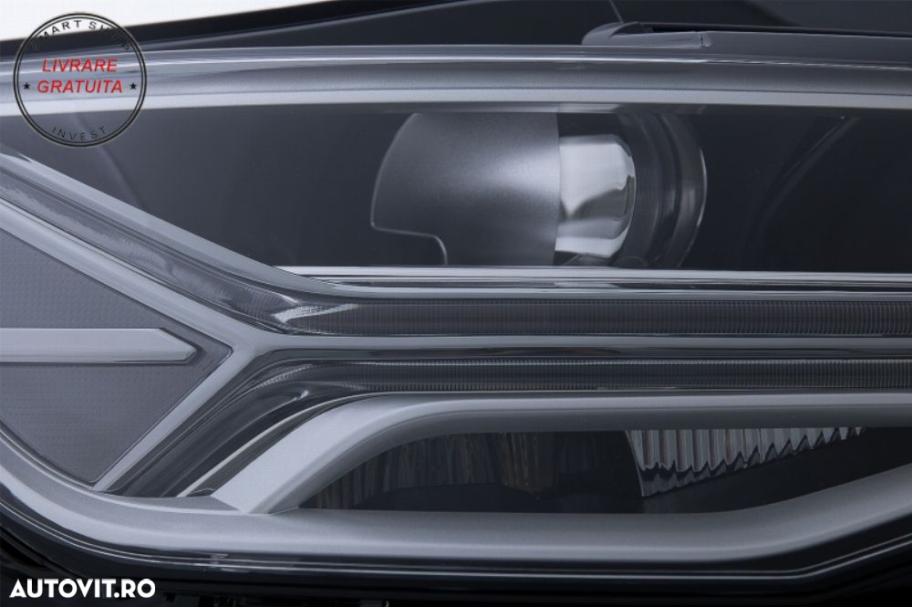 Grila Bara Fata cu Faruri Full LED Semnalizare Dinamica Secventiala Audi A6 4G RS6- livrare gratuita - 9