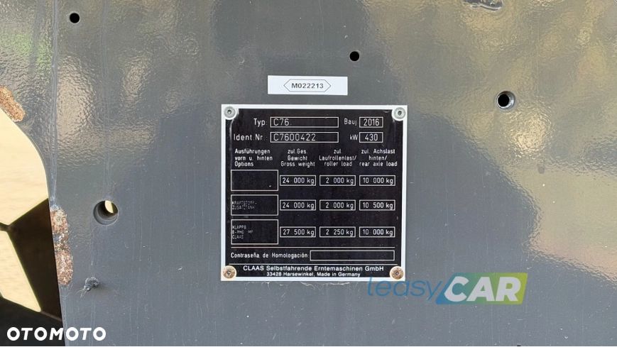 Claas Lexion 770 Terra Trac wyposażony w Header Vario 1230 12,27m - 5