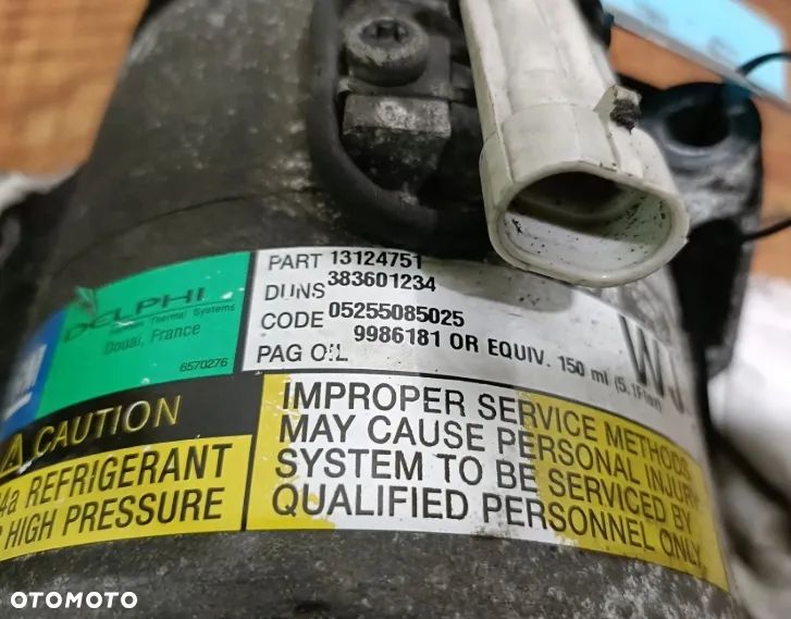 OPEL ASTRA III H 04-14 r. 1,9 CDTI sprężarka kompresor klimatyzacji DELPHI 13124751 + - 3