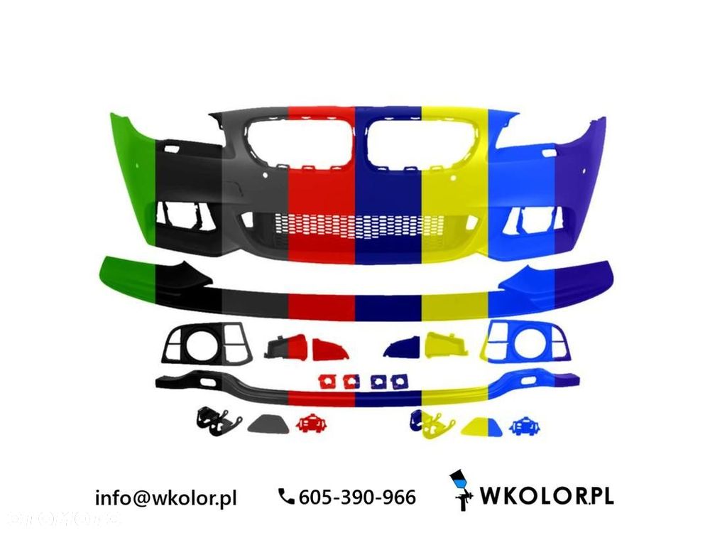 NOWY ZDERZAK BMW 5 2012-2017 LAKIEROWANY W KOLOR - 1