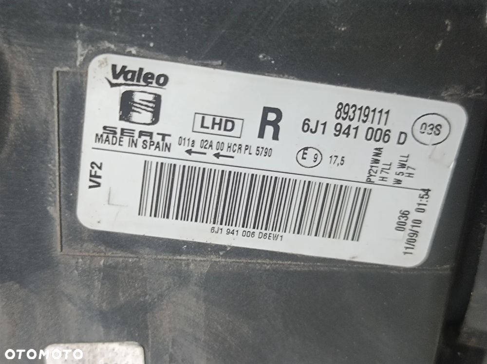 Lampa reflektor prawy przód Seat Ibiza IV 08- 6J1941006D - 8
