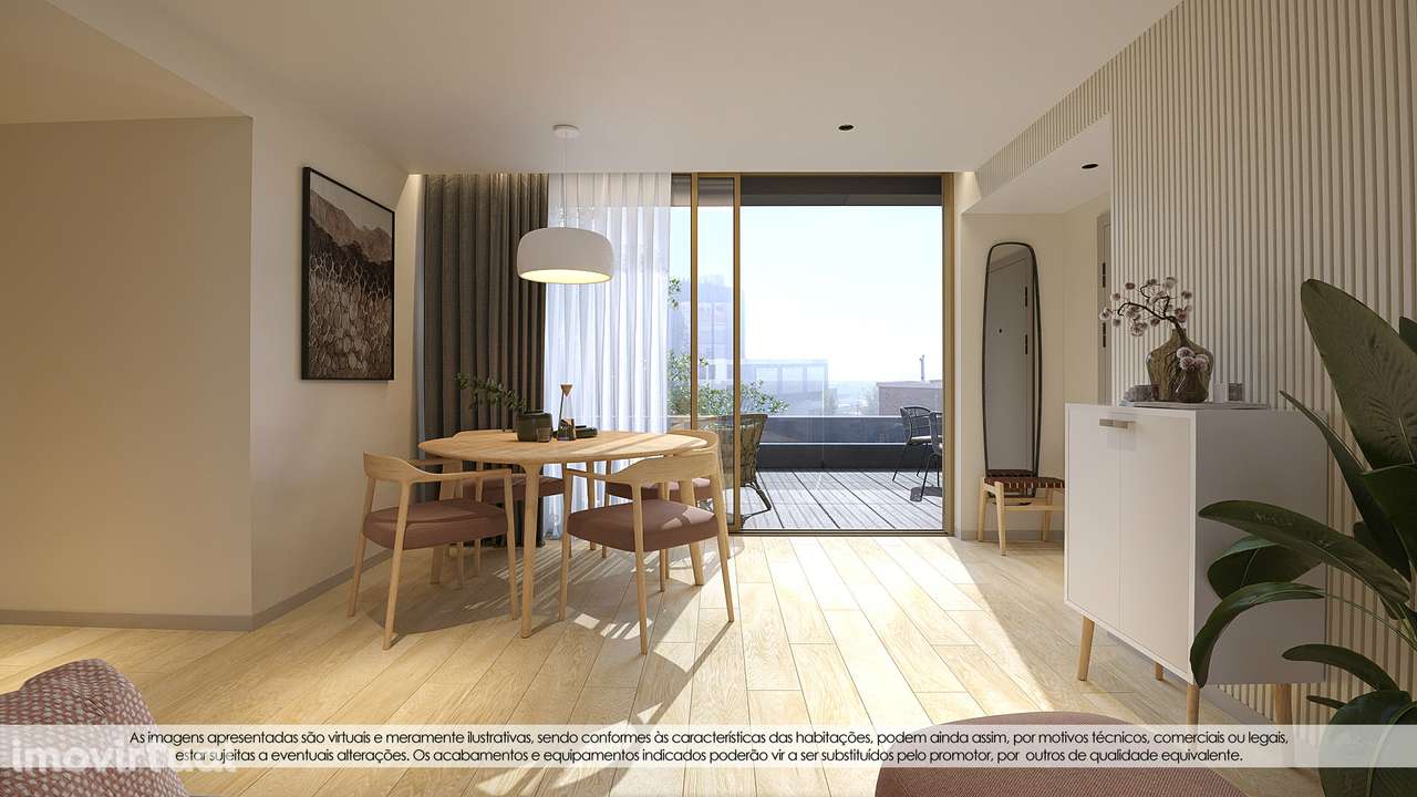 T2 Novo Último Piso c/ Terraço (52.13m2) em Santa Marinha (Devesas) - Grande imagem: 4/36