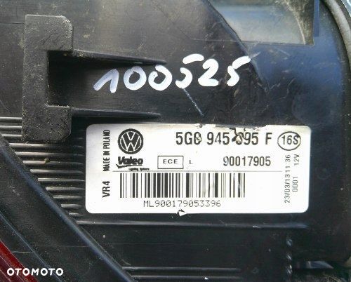 VW GOLF VII 7 HB LEWA TYLNA LAMPA ORYGINAŁ 5G0945095F - 6