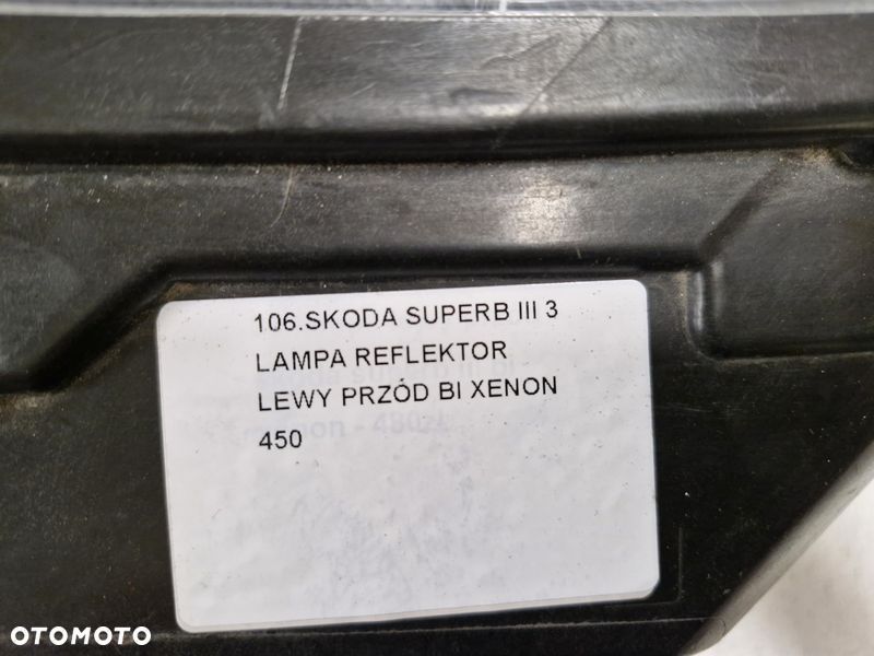 SKODA SUPERB 3 III LAMPA LEWY PRZÓD LEWA PRZEDNIA REFLEKTOR XENON - 6
