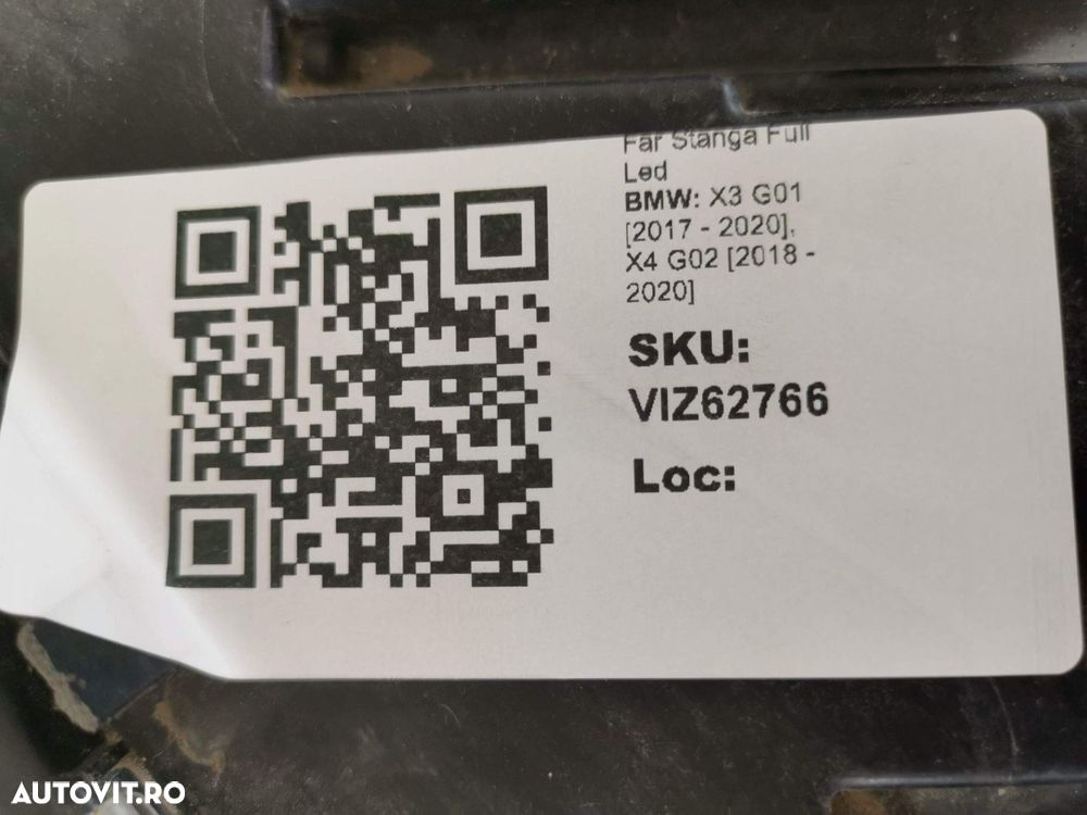 Far Stanga Full Led BMW X3 G01 2017 2018 2019 2020, X4 G02 [2018 - 202 - 8