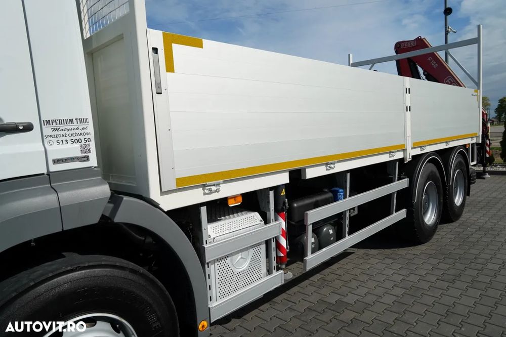 Mercedes-Benz / AXOR 2633 / 6X4 / LIVRARE - 6,55 M / PODEA REZISTENTĂ / FASSI F155 HDS / EXTENSIE: 10 M / CAPACITATE DE ÎNCĂRCARE MAXIMĂ 6.000 KG / MANUALĂ / RADIOCOMANDĂ / - 14