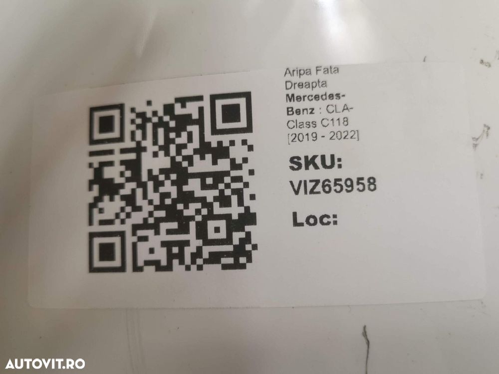 Aripa Fata Dreapta Mercedes-Benz CLA-Class C118 2019 2020 2021 2022 Or - 8