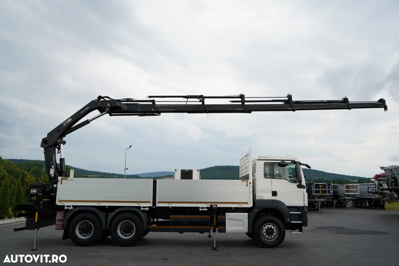 MAN TGS 26.360 / 6X4 / BOTTOM 6.5 M + HDS HIAB 211 EP-5 / CAPACITATE MAXIMĂ DE RIDICARE: 6 900 KG / RADIOCOMANDĂ / ROTARE / MANUALĂ / EURO 6 - 6