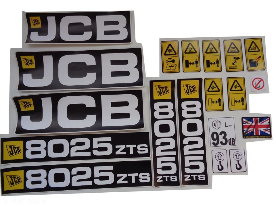 Komplet naklejek naklejka nalepka nalepki JCB 8025 - 1