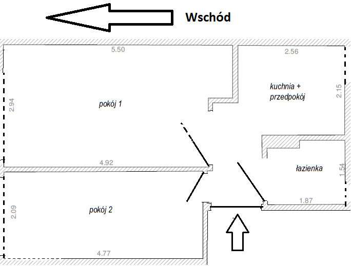 Dwa oddzielne pokoje na Osiedlu Hansenów