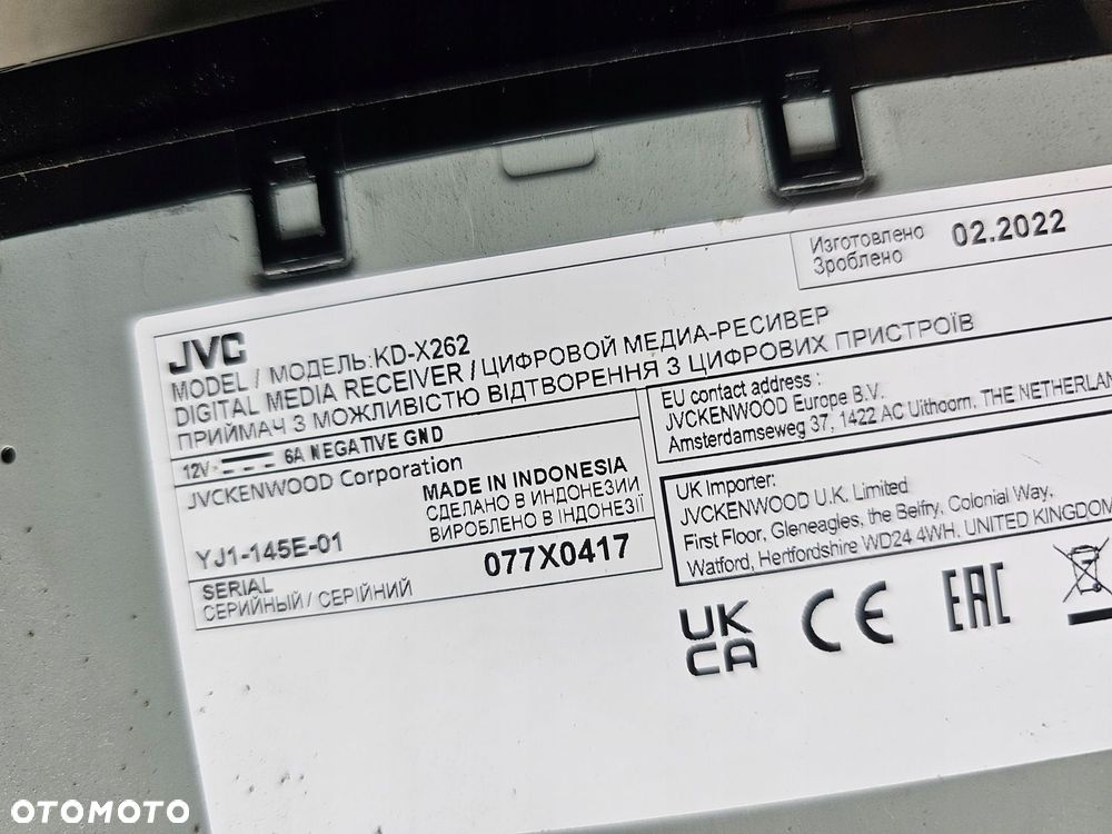 RADIO CD KD-X262 JVC - 2