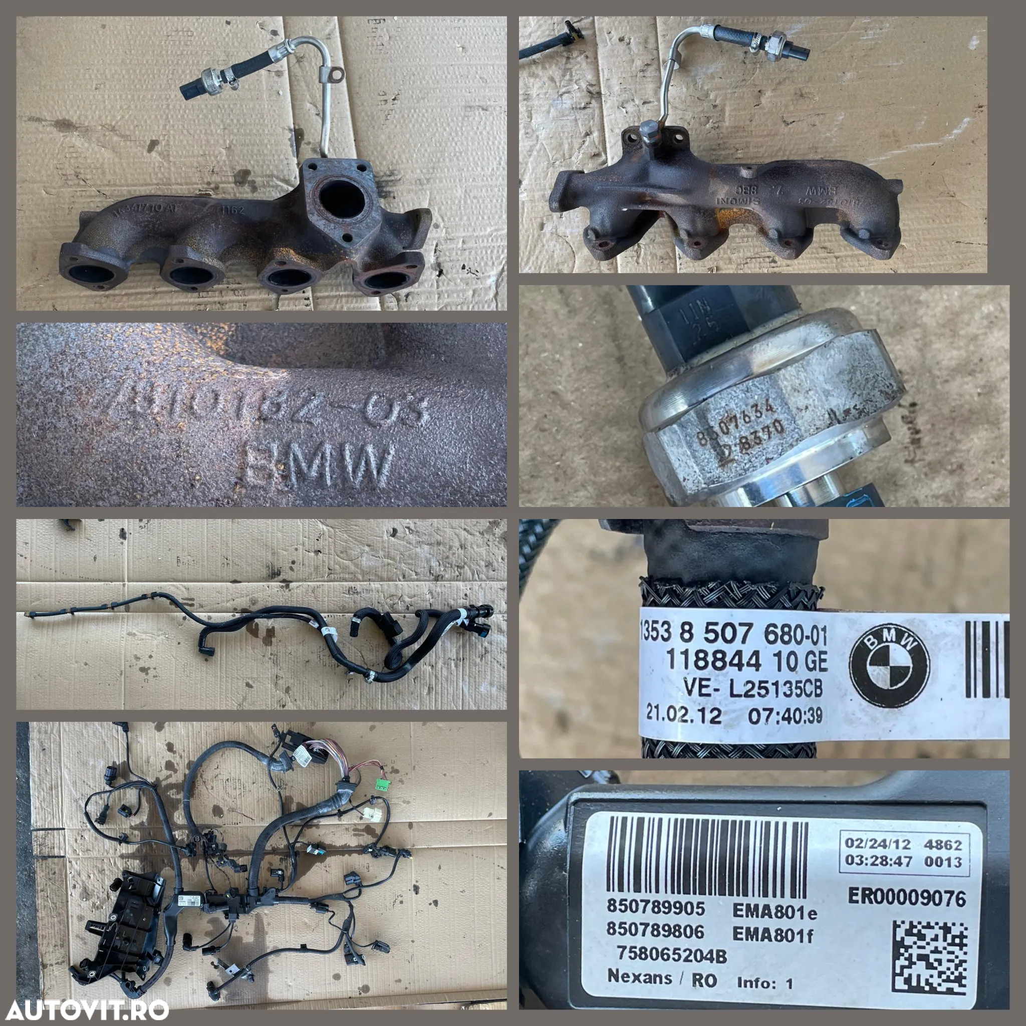 Anexe motor N47 Bmw 320d F30 injectoare rampa injectoare pompa inalta presiune alternator fulie uitate ABS racitor gaze EGR  catalizator termoflot debitmetru bmw 184cp - 11