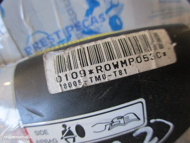 Airbag Banco 78005TM0T81 HONDA INSIGHT 2009 1.3I HIBRIDO 88CV 5P CINZA FRT ESQ - 3