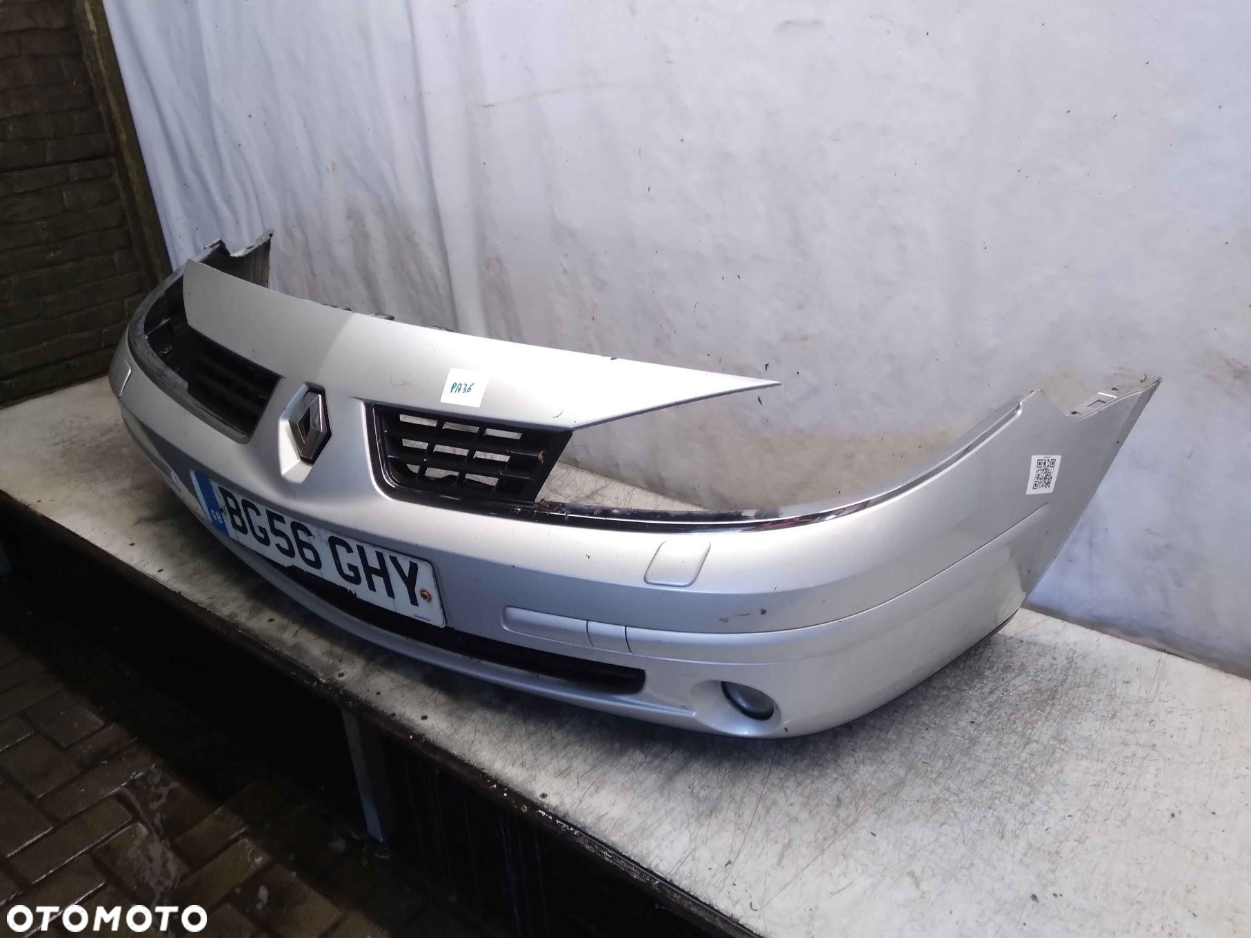 ^ ZDERZAK PRZÓD PRZEDNI DO RENAULT LAGUNA II 2 TED69 SREBRNY SPRYSKIWACZE LAMP XENON HALOGENY - 3